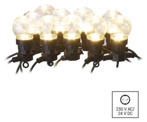 EMOS Venkovní LED světelný party řetěz, 10xLED, teplá bílá, 5m, čiré, IP44 DCPW02
