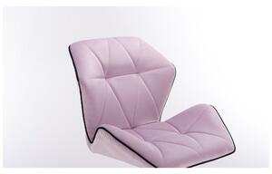 LuxuryForm Barová židle MILANO MAX VELUR na černé podstavě - fialový vřes