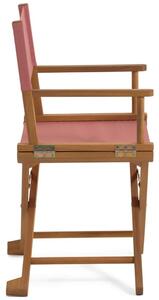 Akátová skládací zahradní židle Kave Home Dalisa s červeným sedákem