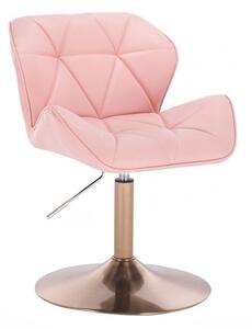 LuxuryForm Židle MILANO na zlatém talíři - růžová