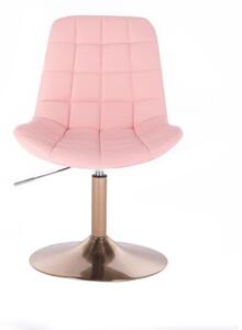 LuxuryForm Židle PARIS na zlatém talíři - růžová
