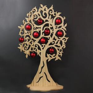 AMADEA Maxi dekorace strom s červenými koulemi 158 cm