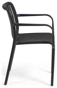 Černá plastová zahradní židle Kave Home Isabellini