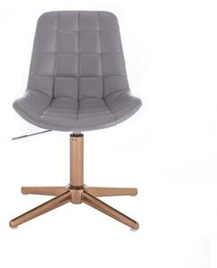 LuxuryForm Židle PARIS na zlatém kříži - šedá