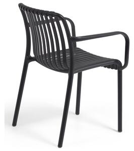 Černá plastová zahradní židle Kave Home Isabellini