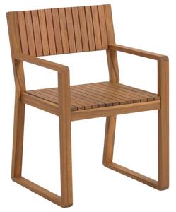 Hnědá dřevěná zahradní židle Kave Home Emili