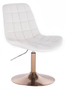 LuxuryForm Židle PARIS na zlatém talíři - bílá