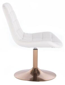 LuxuryForm Židle PARIS na zlatém talíři - bílá