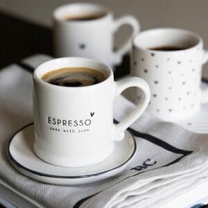 Hrnek Espresso MADE WITH LOVE, černá, 80 ml Bastion Collections RJ-ESPRESSO-009-BL