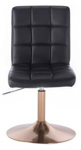 LuxuryForm Židle TOLEDO na zlatém talíři - černá