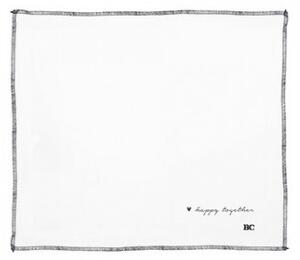 Textilní ubrousek HAPPY TOGETHER, 50x50 cm, 1 ks Bastion Collections AN-NAPKIN-001-WHBL