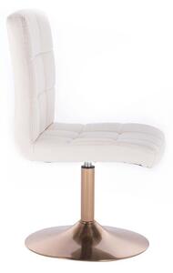 LuxuryForm Židle TOLEDO na zlatém talíři - bílá