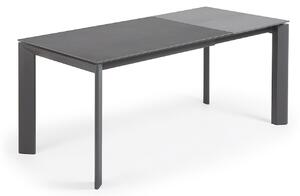 Antracitově černý keramický rozkládací jídelní stůl Kave Home Axis I. 120/180 x 80 cm