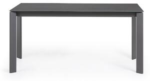 Antracitově černý keramický rozkládací jídelní stůl Kave Home Axis I. 160/220 x 90 cm