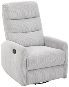 RELAXAČNÍ KŘESLO, kov, textil, světle šedá Carryhome - Relaxační křesla