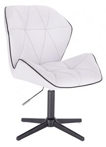 LuxuryForm DESIGN Židle MILANO MAX na černém kříži - bílá