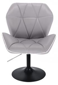 LuxuryForm Židle MILANO MAX na černém talíři - šedá