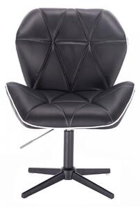 LuxuryForm Židle MILANO MAX na černém kříži - černá