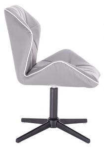 LuxuryForm Židle MILANO MAX na černém kříži - šedá