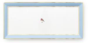 Pip Studio Love Birds podnos 33.3x15.5cm, modrý (Obdelníkový podnos Love Birds)