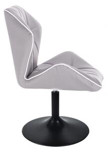 LuxuryForm Židle MILANO MAX na černém talíři - šedá