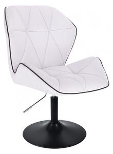 LuxuryForm DESIGN Židle MILANO MAX na černém talíři - bílá