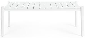 Bílý kovový zahradní konferenční stolek Bizzotto Kaliso 110 x 60 cm
