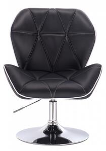 LuxuryForm Židle MILANO MAX na stříbrném talíři - černá
