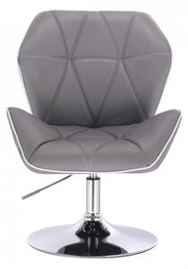 LuxuryForm Židle MILANO MAX na stříbrném talíři - šedá
