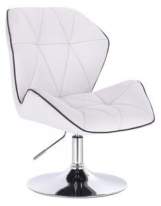 LuxuryForm Židle MILANO MAX na stříbrném talíři - bílá