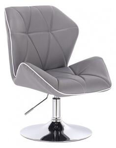 LuxuryForm Židle MILANO MAX na stříbrném talíři - šedá