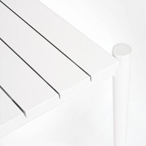 Bílý kovový zahradní konferenční stolek Bizzotto Kaliso 110 x 60 cm