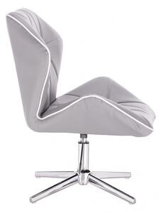 LuxuryForm Židle MILANO MAX na stříbrném kříži - šedá