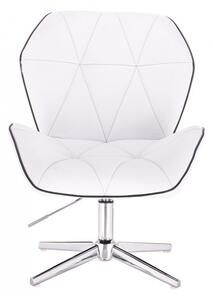 LuxuryForm Židle MILANO MAX na stříbrném kříži - bílá