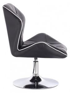 LuxuryForm Židle MILANO MAX na stříbrném talíři - černá