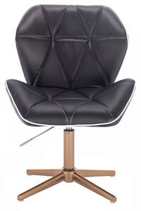 LuxuryForm Židle MILANO MAX na zlatém kříži - černá