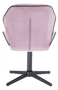 LuxuryForm Židle MILANO MAX VELUR na černém kříži - fialový vřes