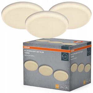 Sada 3x LED stropní svítidlo 9W 810lm 3000K Downlight Osram