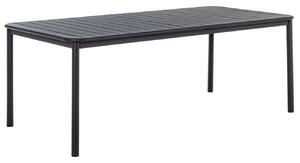Černý kovový zahradní jídelní stůl Bizzotto Roshan 202 x 100 cm