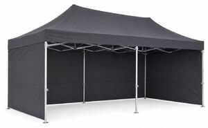 JAKS Nůžkový stan PREMIUM QUALITY černý 3 × 6 m