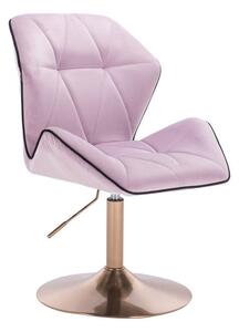 Židle MILANO MAX VELUR na zlatém talíři - fialový vřes