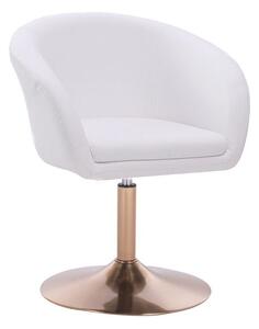 LuxuryForm Židle VENICE na zlatém talíři - bílá