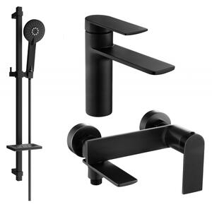 Mexen Zero DQ40 koupelnový set, černý - 71103DQ40-70