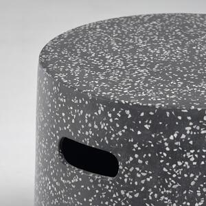 Černý cementový odkládací stolek Kave Home Jenell 35 cm
