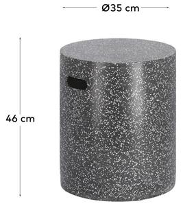 Černý cementový odkládací stolek Kave Home Jenell 35 cm
