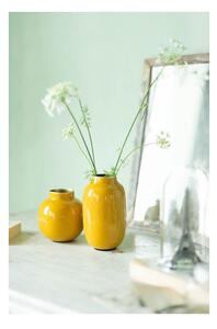 Pip studio kovová váza oválná mini, žlutá 14 cm Žlutá