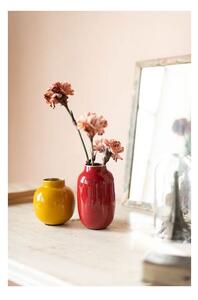 Pip studio kovová váza oválná mini, červená 14 cm Červená