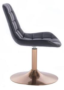 LuxuryForm Židle PARIS na zlatém talíři - černá