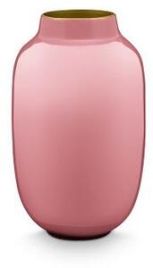 Pip studio kovová váza oválná mini, starorůžová 14 cm Růžová