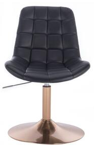 LuxuryForm Židle PARIS na zlatém talíři - černá